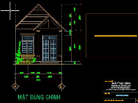 Bản vẽ nhà cấp 4 kích thước 5m x 24m